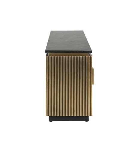 RICHMOND szafka RTV IRONVILLE 200 - marmur, metal, MDF, sklejka brzozowa