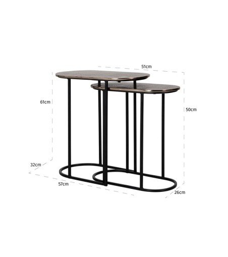 RICHMOND zestaw stolików CHANDON