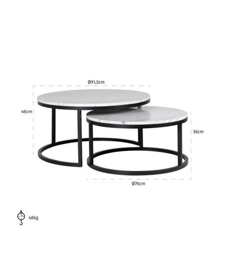 RICHMOND stolik kawowy LEXINGTON - zestaw