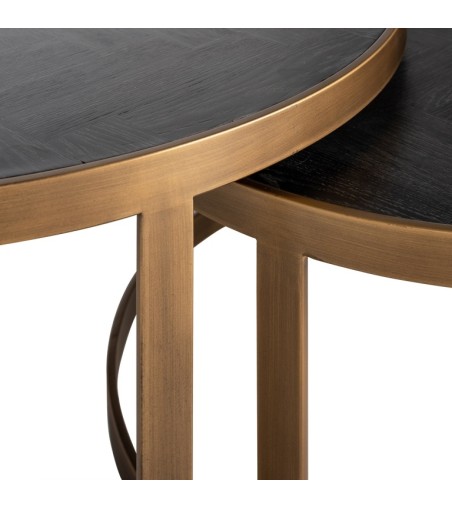 RICHMOND stolik kawowy BLACKBONE BRASS - zestaw