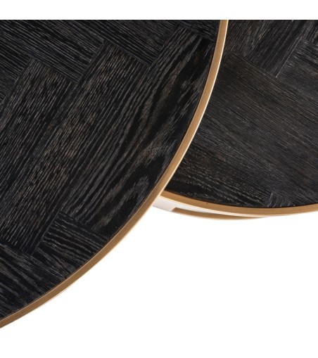 RICHMOND stolik kawowy BLACKBONE BRASS - zestaw