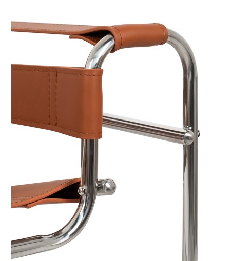 Fotel IVAN brązowy - ekoskóra