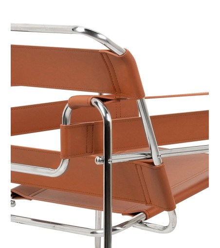 Fotel IVAN brązowy - ekoskóra