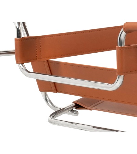 Fotel IVAN brązowy - ekoskóra