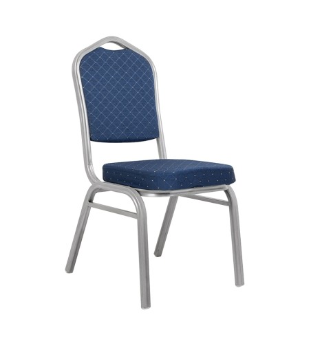 Krzesło bankietowe / konferencyjne ARES   niebieske / srebrne