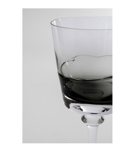 KARE komplet 4 kieliszków do czerwonego   wina MIMI 21 cm szary