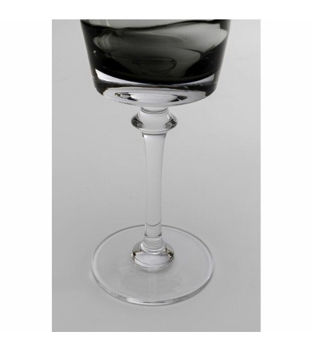 KARE komplet 4 kieliszków do czerwonego   wina MIMI 21 cm szary