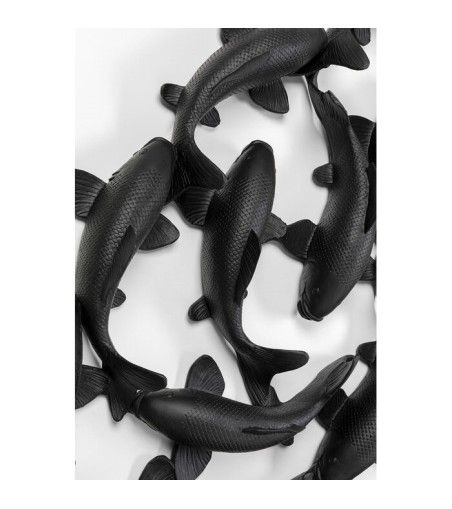 KARE dekoracja ścienna SCHOOL OF KOI 160  czarna