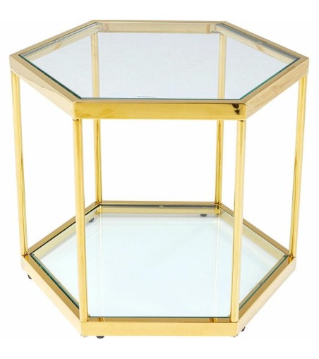 KARE stolik kawowy COMB GOLD 45 złoty