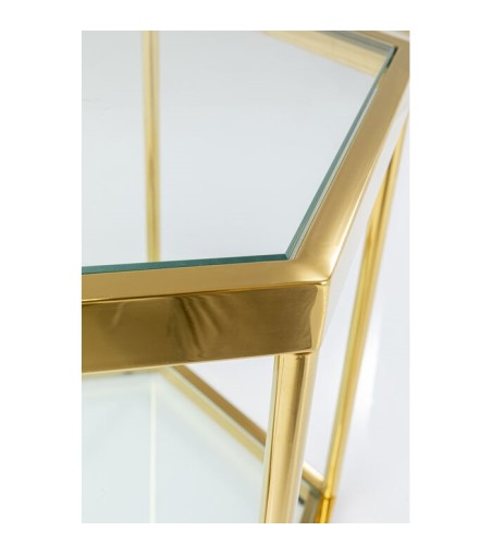 KARE stolik kawowy COMB GOLD 45 złoty