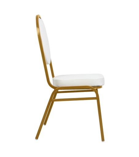 Krzesło bankietowe / konferencyjne        HESTIA białe / złote