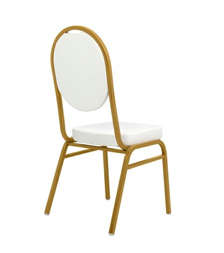 Krzesło bankietowe / konferencyjne        HESTIA białe / złote