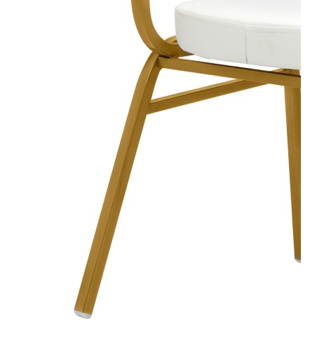 Krzesło bankietowe / konferencyjne        HESTIA białe / złote