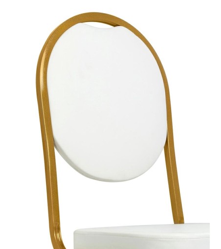 Krzesło bankietowe / konferencyjne        HESTIA białe / złote