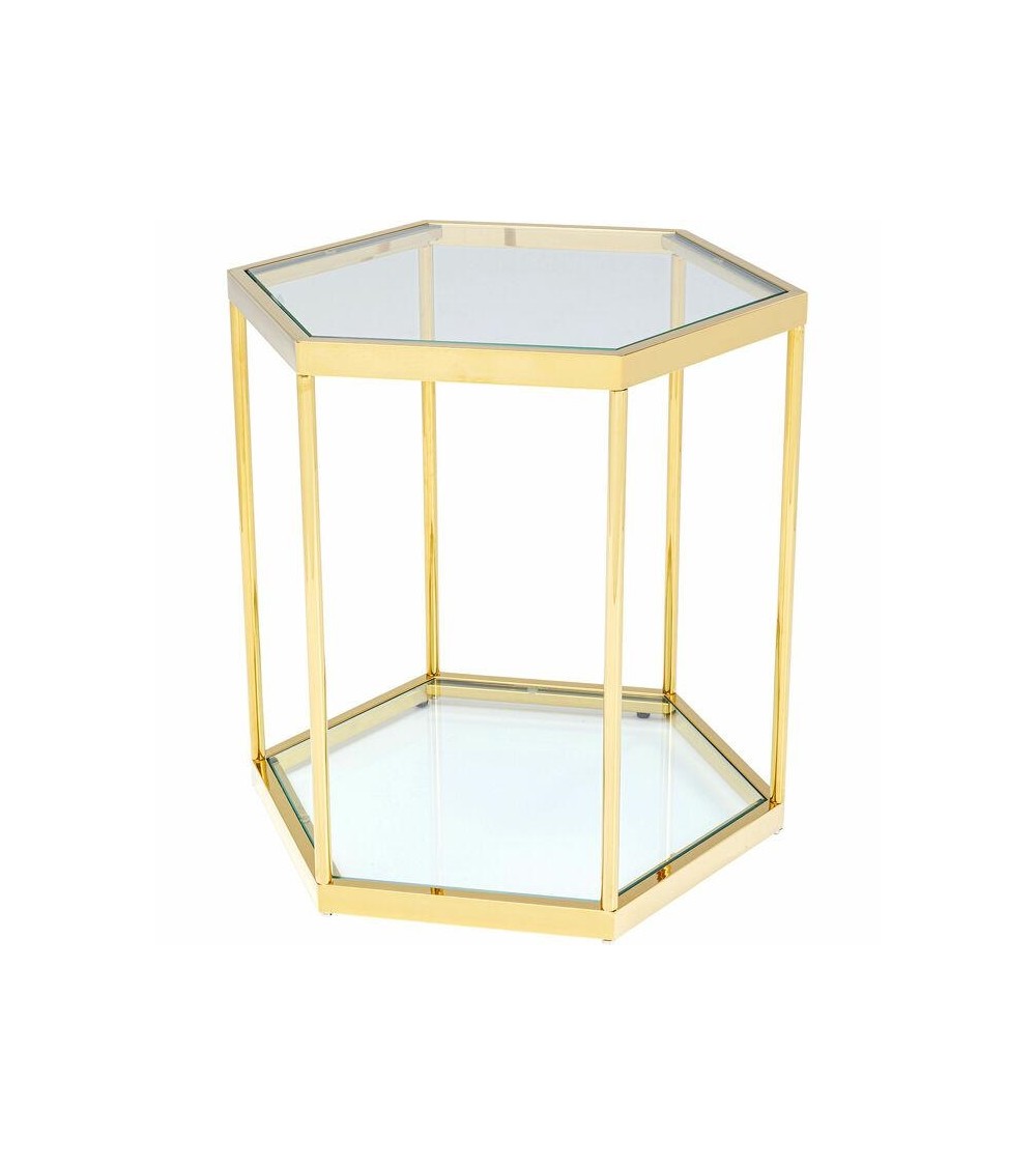 KARE stolik COMB GOLD 55 złoty