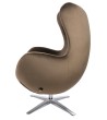 Fotel EGG SZEROKI VELVET ciemny brąz.81  - welur, podstawa stal