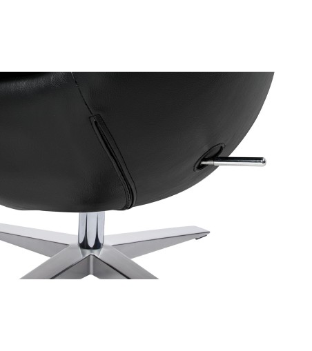 Fotel EGG SZEROKI PU czarny