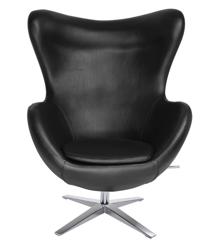 Fotel EGG SZEROKI PU czarny