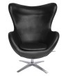 Fotel EGG SZEROKI PU czarny