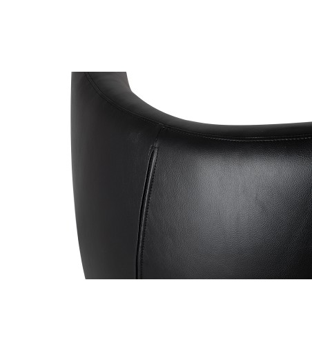 Fotel EGG SZEROKI PU czarny