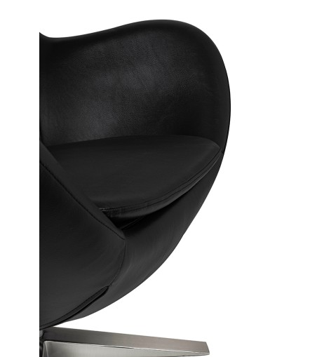 Fotel EGG SZEROKI PU czarny