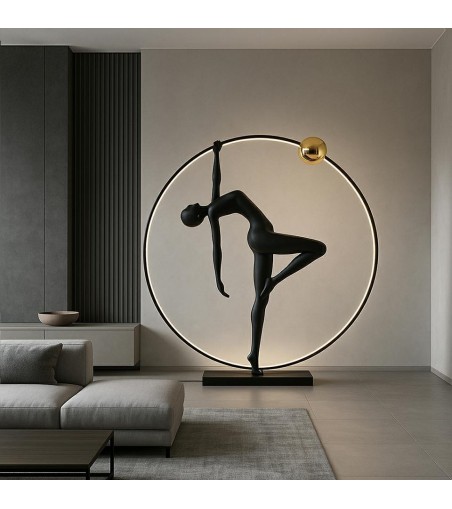 MOOSEE lampa podłogowa HUMAN ACROBATIC    czarna