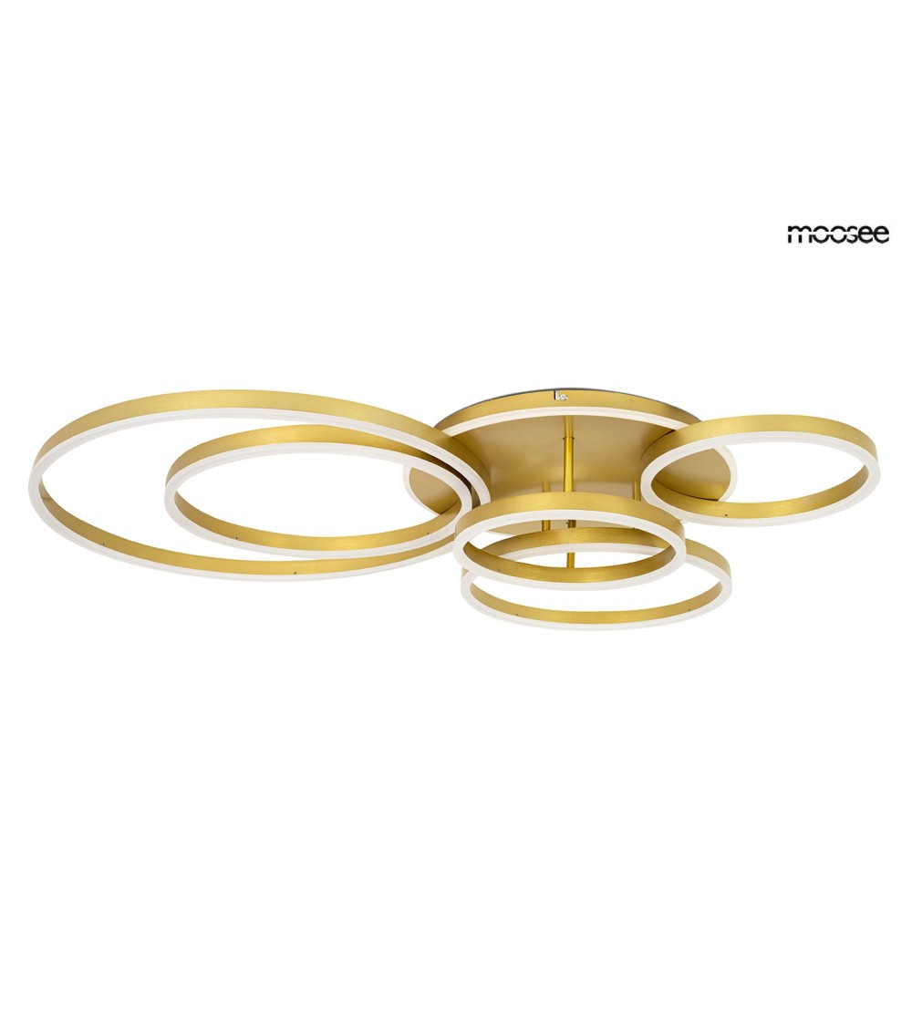 MOOSEE lampa sufitowa / plafon RINGS 6    złota