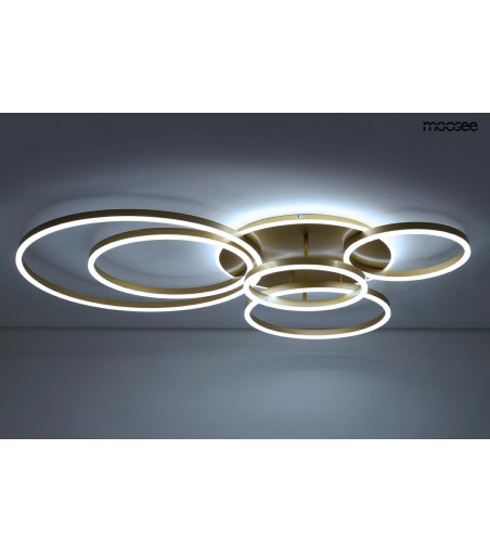 MOOSEE lampa sufitowa / plafon RINGS 6    złota