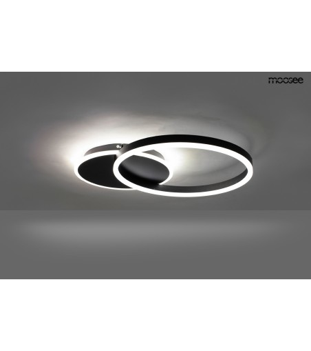MOOSEE lampa sufitowa / plafon RINGS 2    czarna