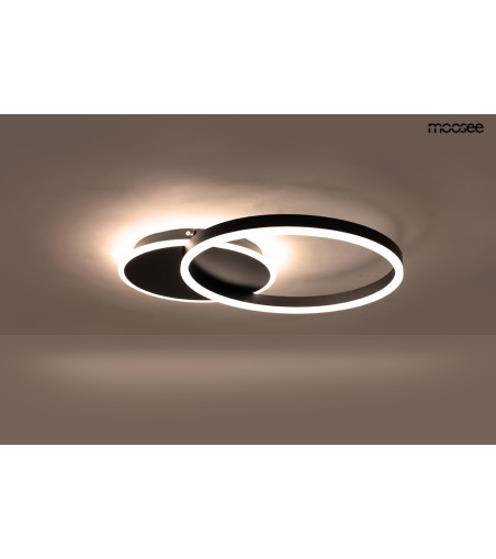 MOOSEE lampa sufitowa / plafon RINGS 2    czarna