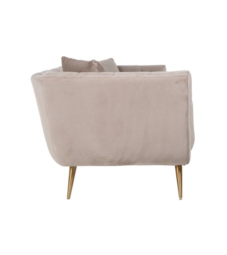 RICHMOND sofa HUXLEY KHAKI - welur, szczotkowane złoto