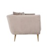 RICHMOND sofa HUXLEY KHAKI - welur, szczotkowane złoto