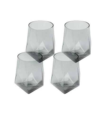 KARE komplet 4 szklanek DIAMOND SMOKE     510 ml
