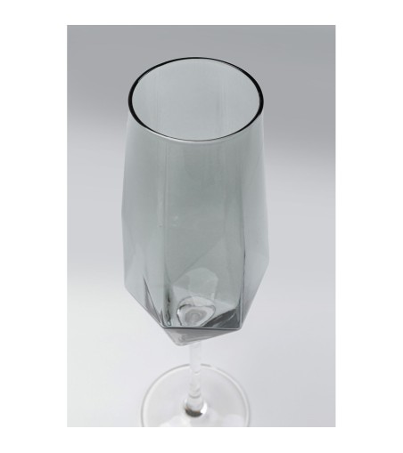 KARE komplet 4 kieliszków do szampana     DIAMOND SMOKE 365 ml