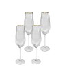 KARE komplet 4 kieliszków do szampana     DIAMOND RIM 360 ml