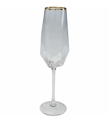 KARE komplet 4 kieliszków do szampana     DIAMOND RIM 360 ml