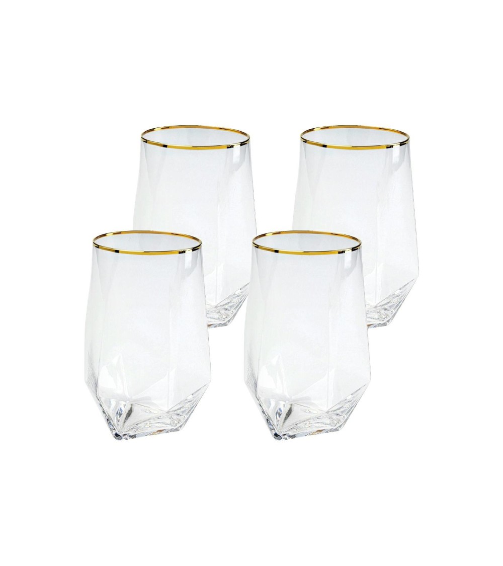 KARE komplet 4 szklanek DIAMOND RIM 510   ml