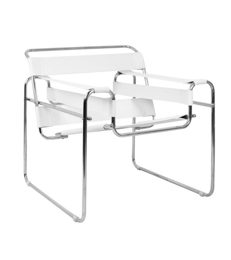 Fotel IVAN biały - ekoskóra