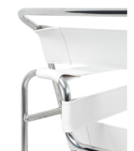 Fotel IVAN biały - ekoskóra