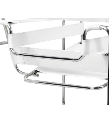 Fotel IVAN biały - ekoskóra