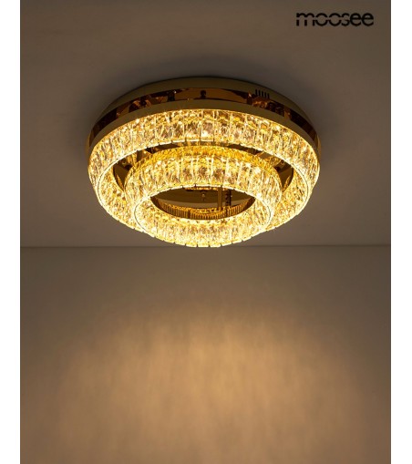 MOOSEE lampa sufitowa / plafon SAVOY 2    złota