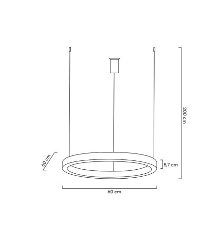 MOOSEE lampa wisząca RING 60 złota