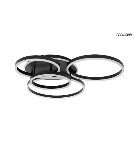 MOOSEE lampa sufitowa / plafon RINGS 5    czarna