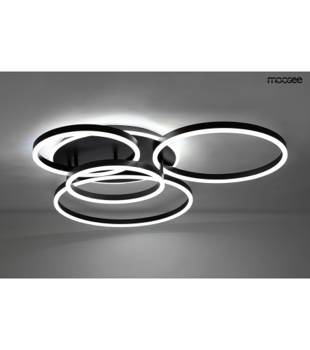 MOOSEE lampa sufitowa / plafon RINGS 5    czarna