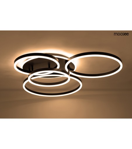 MOOSEE lampa sufitowa / plafon RINGS 5    czarna