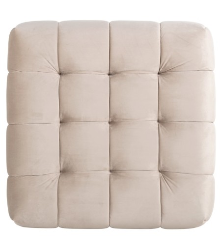 RICHMOND pufa HUXLEY KHAKI - welur, szczotkowane złoto