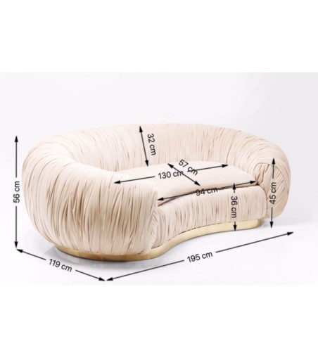 KARE sofa 2-osobowa PERUGIA beżowa