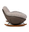 Fotel bujany FATTY brązowa pepitka