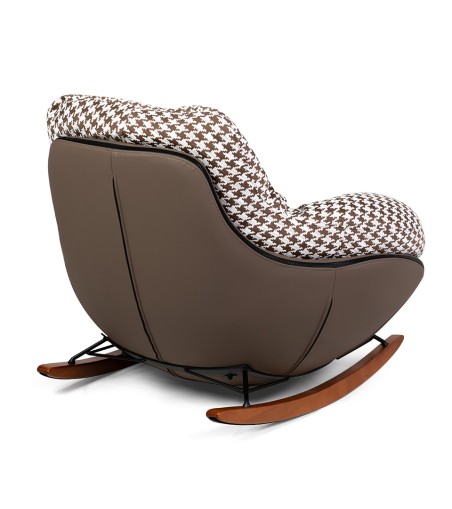 Fotel bujany FATTY brązowa pepitka