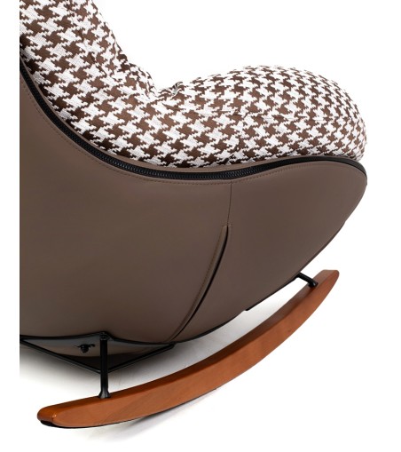 Fotel bujany FATTY brązowa pepitka